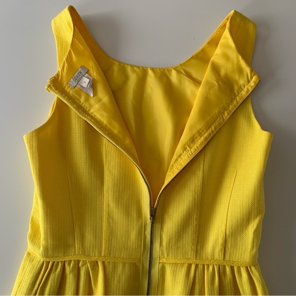J. Crew yellow basket weave shift dress size 2 - Picture 4 of 9